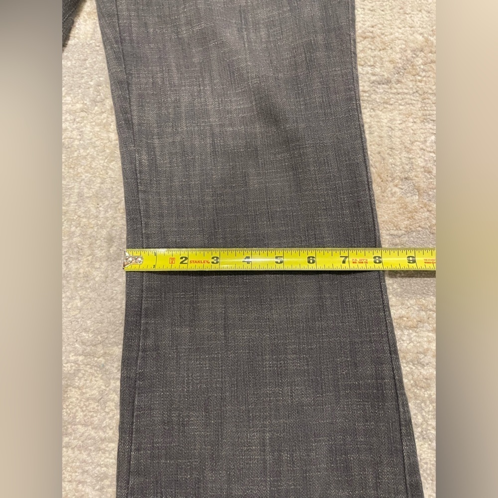 Y2K Speak 2 Me Gray Boot Cut Flare Cotton Blend Pants Size 7 Juniors Low Rise - Picture 2 of 11